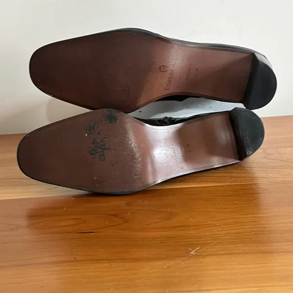 Etienne Aigner Donnie Brown Leather Square Toe Ankle Boots Womens 7M Brazil‎ - Image 7
