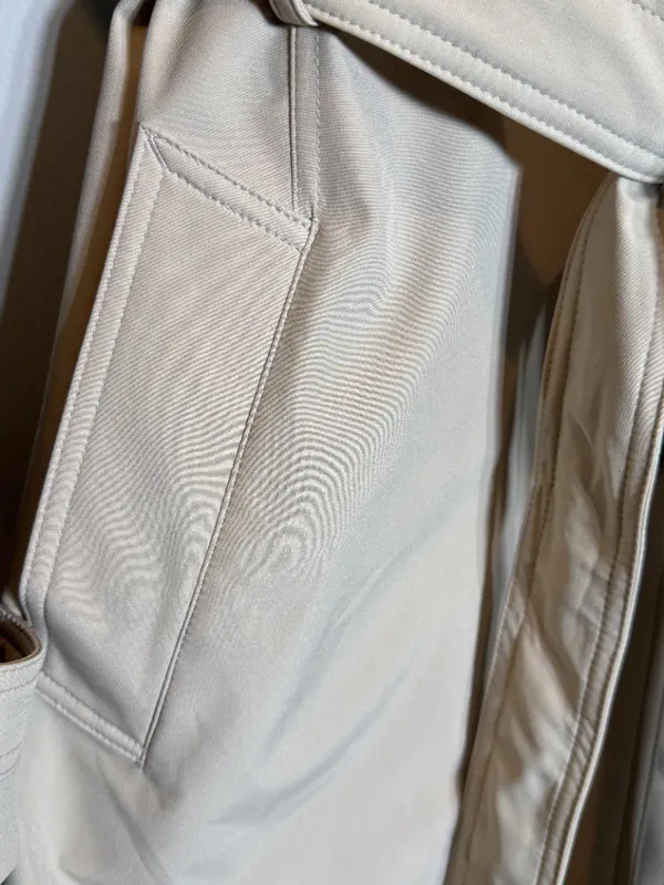 Tommy Hilfiger Belted Trench Coat Womens Medium Beige Lightweight Preppy Classic - Image 9