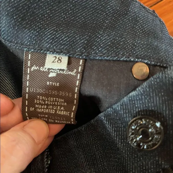 7 For All Mankind Jean Size 28 A Pocket Flare Cross Stitch - Image 11