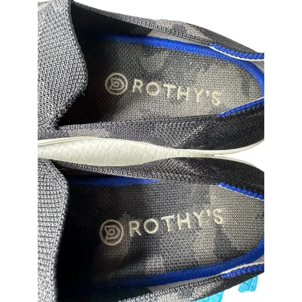 ROTHY'S Size 9 Women’s The Original Slip On Sneaker Dark GRAY CAMO GUC‎ #S88-8 - Image 4