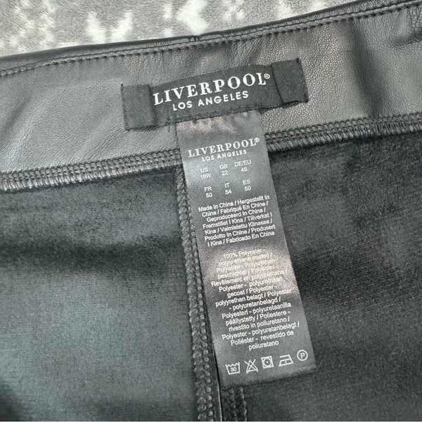 Liverpool NWT‎ Stitch Fix Faux Leather Skirt Pencil Side Slit Black 18W Workwear - Image 5