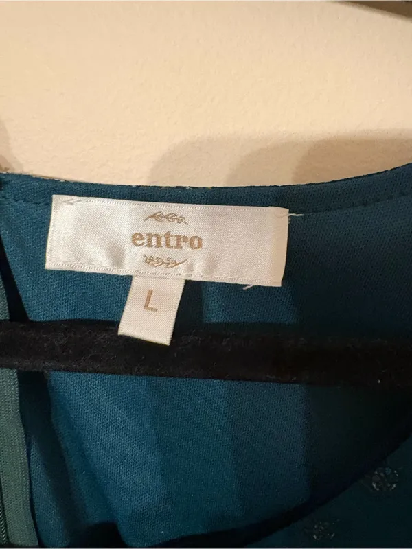entro Teal Floral Boho Babydoll Mini Dress - Image 3