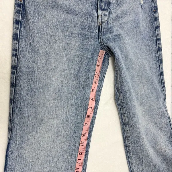 Zara Women's Light Blue Straight Leg‎ Jeans Size 10 - Image 9