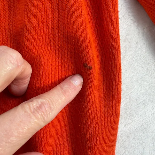 Vintage MCM M Medium Sweatshirt Owl Applique Raglan Pullover Orange Boho Kitschy - Image 5