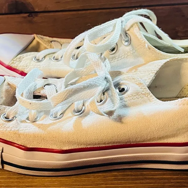 Converse Shoes Womens 8.5 Chuck Taylor All Star Sneakers White Canvas Lace Up - Image 5