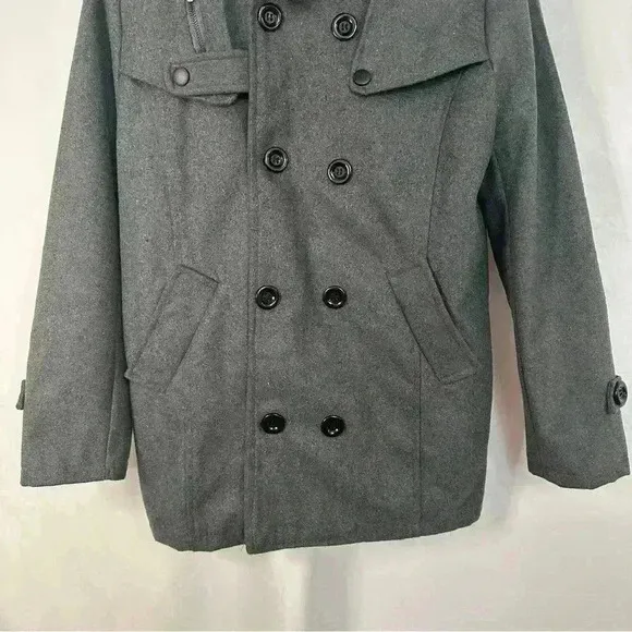 NWT‎ Coat Jacket Button Up Front Pockets Snap Button Collar Womens Size XL Gray - Image 3