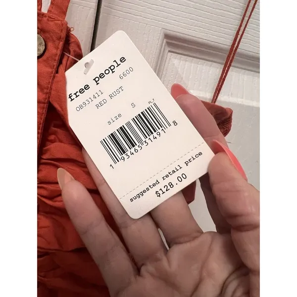 Free People Hold On Halter Mini Dress , Size Small Orange Red Rust‎ - Image 4