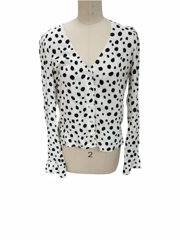 Reformation Annalise Polka dot close size small - Image 2