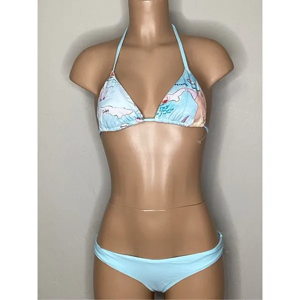 New. Pilyq island blue bikini. S-top/L-bottom. Retails $149 - Image 3