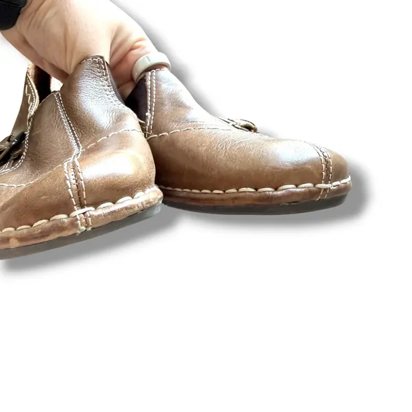 Naturalizer N5 Comfort Loafers Womens 11M Brown Leather Buckle Slip On Shoes - Image 6