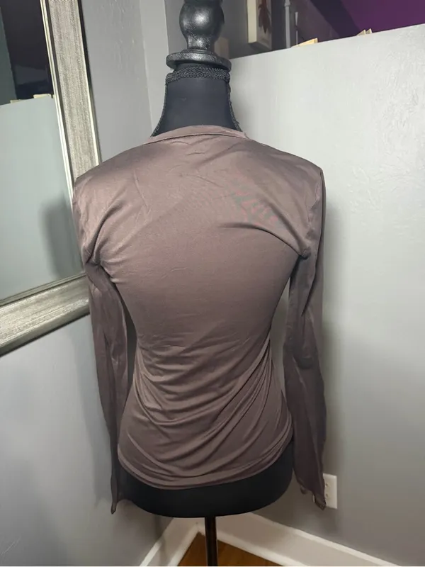 Lululemon Wundermost Ultra Soft Nulu Crewneck Long Sleeve Expresso Small - Image 5