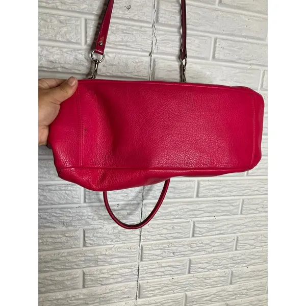 Coach Madison Satchel Bag Womens Medium Pink Good Pebbled‎ Leather Crossbody - Image 13