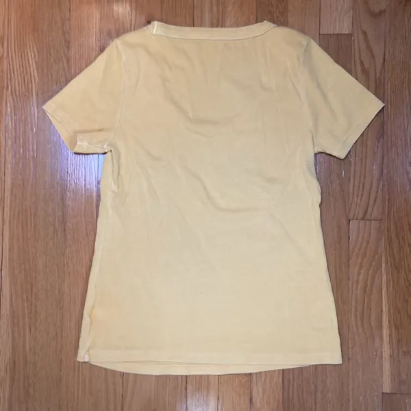 GAP Women's Short Sleeve Top - Yellow - Image 2