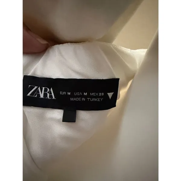 Zara Iridescent Pearl Halter Backless Satin Fairy Effect Dress - Image 2