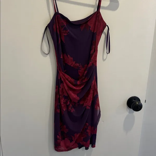 Windsor Pink&Purple Floral Mini Dress - Image 3