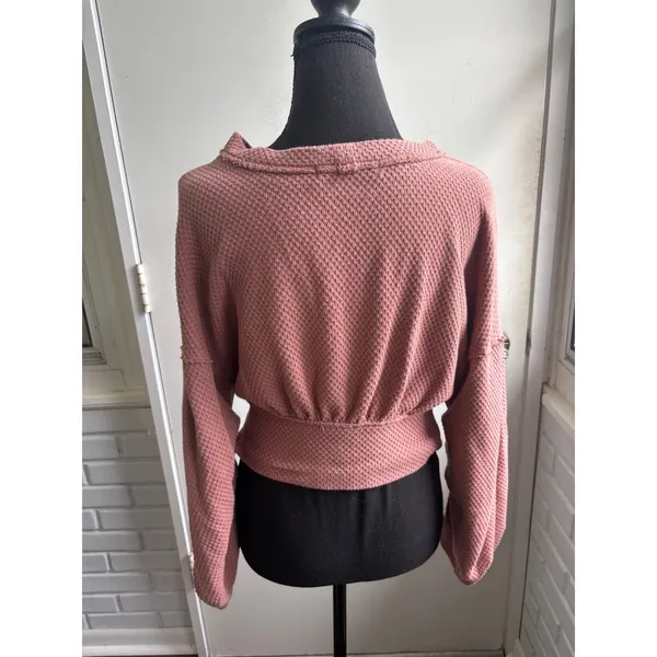 We The Free Free People Fall For You Twist Crop Top Small boho thermal layered - Image 6