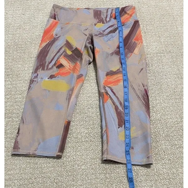 alo Women's Multicolor Abstract Capri Leggings Size S Activewear - Image 9