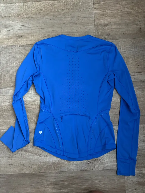 Lululemon Flash Forward Half Zip Cerulean Blue Sz 2 - Image 7
