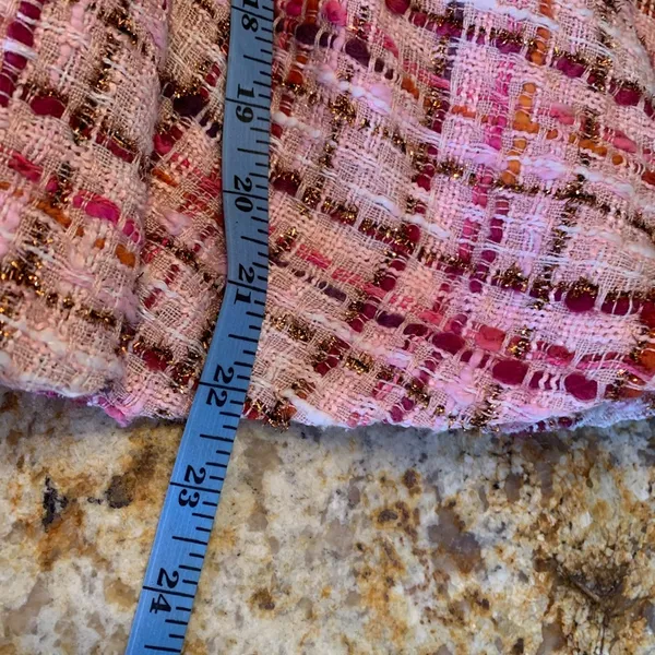 Tibi Tweed Pink Lined Skirt Size 6 Wool Linen Blend - Image 9