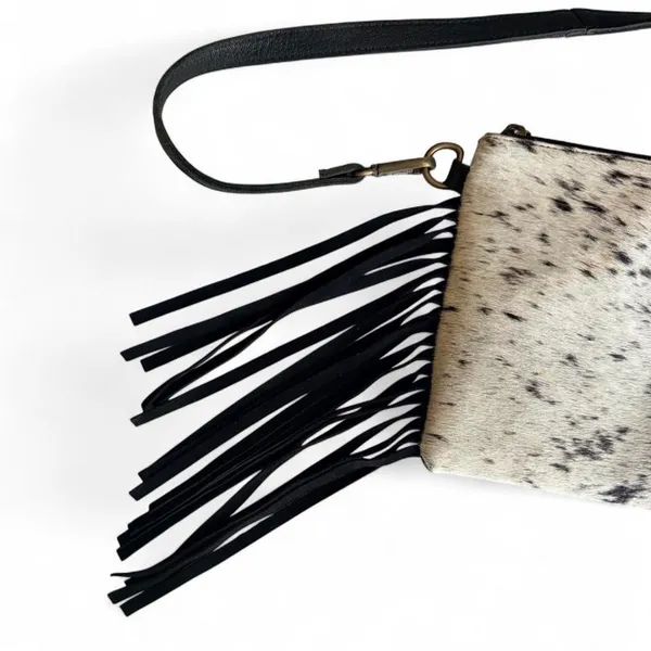 NWOT American Darling Cowhide Fringe Crossbody Bag - Image 5