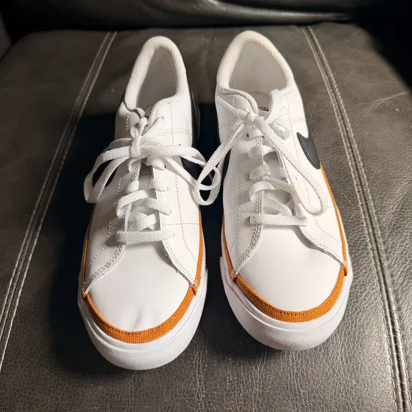 Nike Court Legacy Sneakers White Tan Low Top Casual Everyday Women's 8 or 6.5Y - Image 11