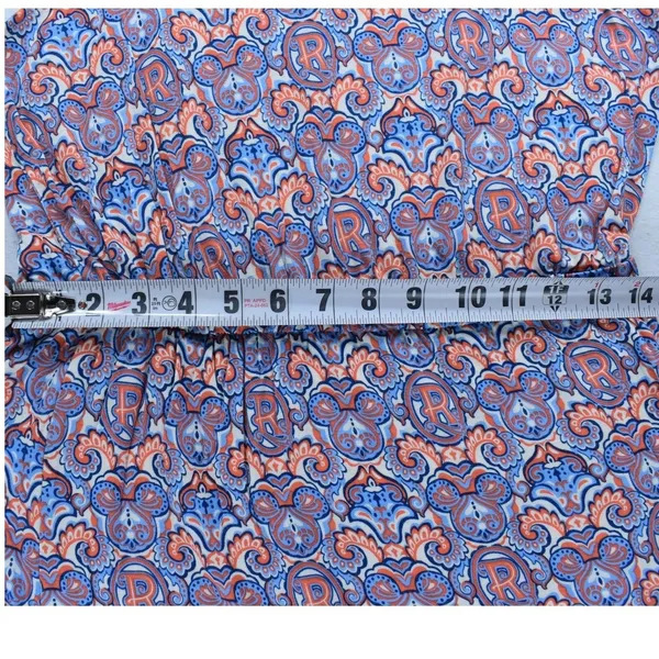 Disney Parks Mickey Mouse Paisley Keyhole Back Maxi Dress Orange Blue Large - Image 10