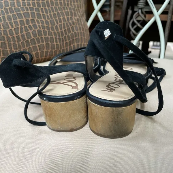 Sam Edelman‎ Jenna Ankle Wrap Sandal Black 90’s 9 - Image 8