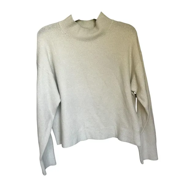 JCrew Wool Blend Extra Soft Pullover Sweater Ivory M Size M - Image 3