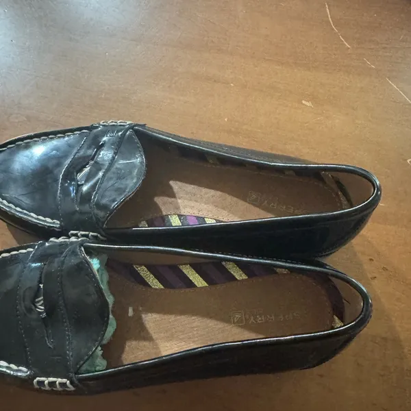 Sperry Black Patent loafers with Cushioned Sole and Slip-On Design - Image 4