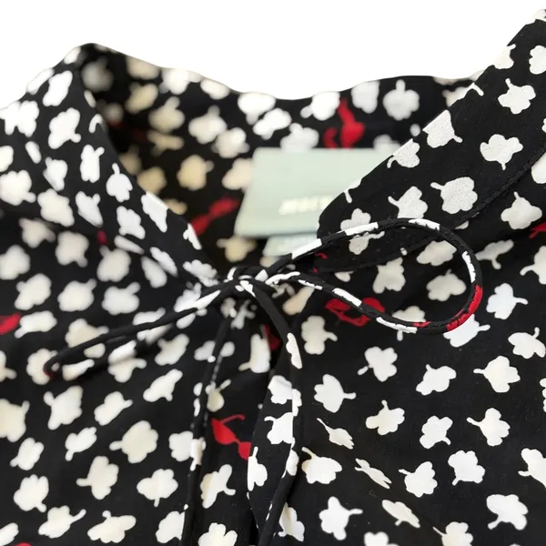 Maeve Anthropologie Odilla Dress Womens L Black Red‎ Sunglasses Belted Wedding - Image 3