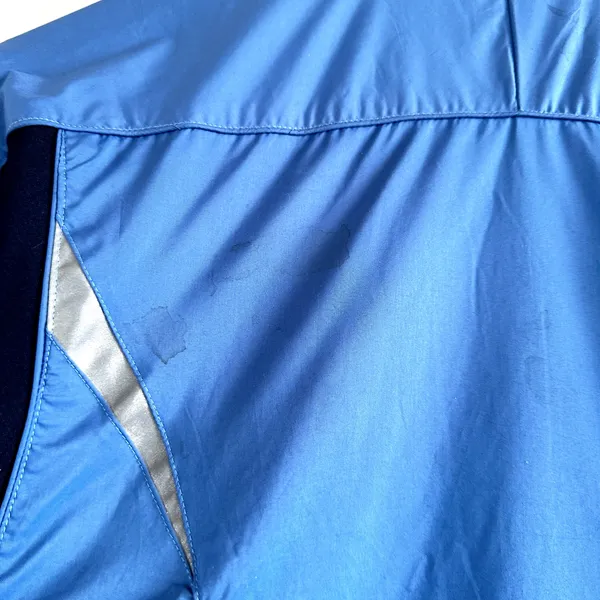 Vintage Nike Track Jacket Full Zip Windbreaker Y2K 90s Gray Tag Mesh Blue Small - Image 7