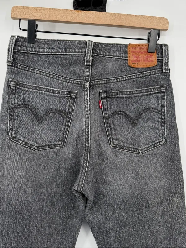Levi’s 501 Skinny Jeans Women’s 27 Black Coast High Rise Button Fly - Image 5