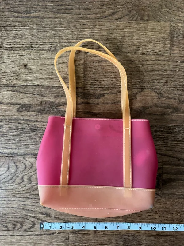 Y2K Vintage Liz Claiborne Jelly Mini Tote Bag Purse Pink PVC Clear Boat N Tote - Image 5