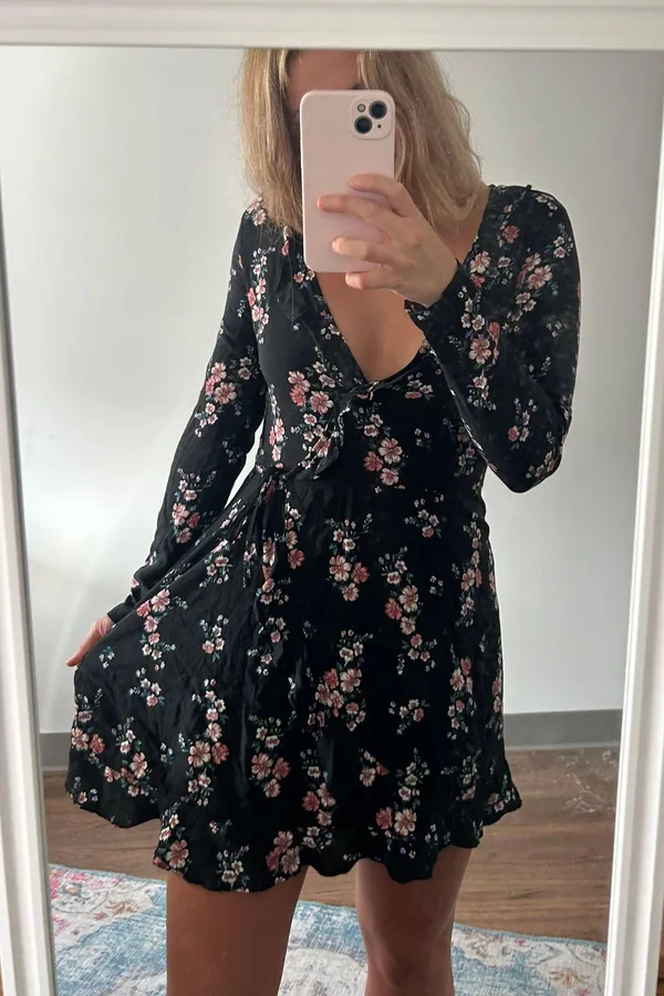 H&M Floral Long Sleeve Dress - Image 2