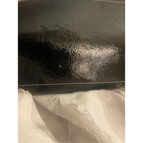 Dooney & Bourke Medium Chiara Patent Leather Drawstring Satchel Bag Black - Image 14