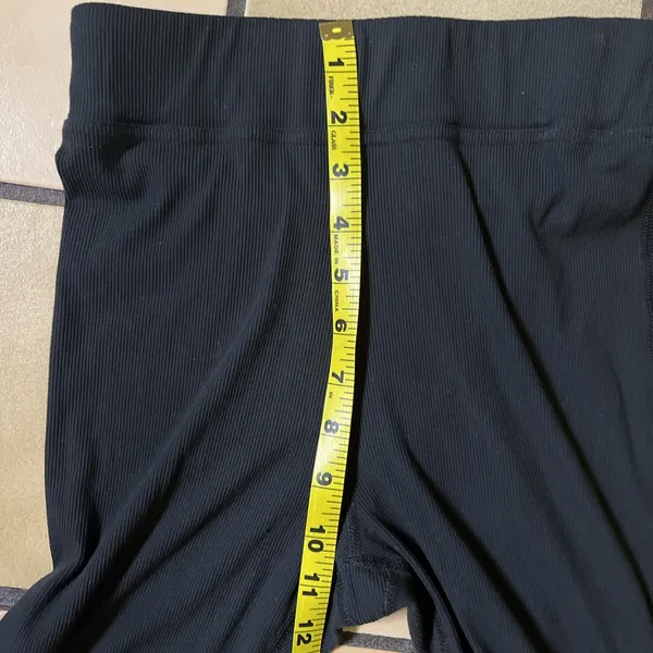Outdoor Voices Ribbed Flare Leggings Pants S Black Stretch Walking Outdoors Run - Image 7