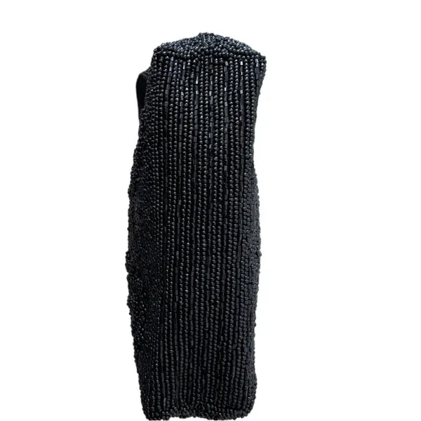 Vintage La Regale Black Beaded Evening Handbag - Image 7
