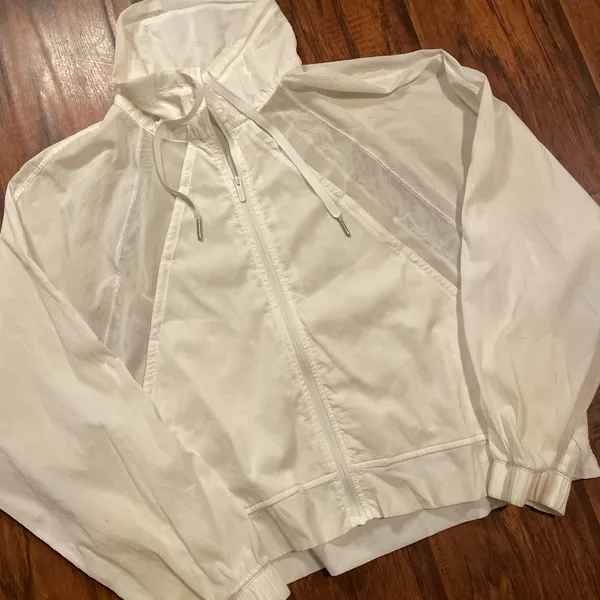 lululemon athletica White Lightweight Zip-Up Hoodie - Image 3