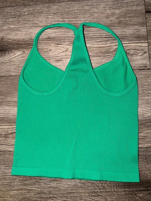 Green Active top and shorts set Size M - Image 3