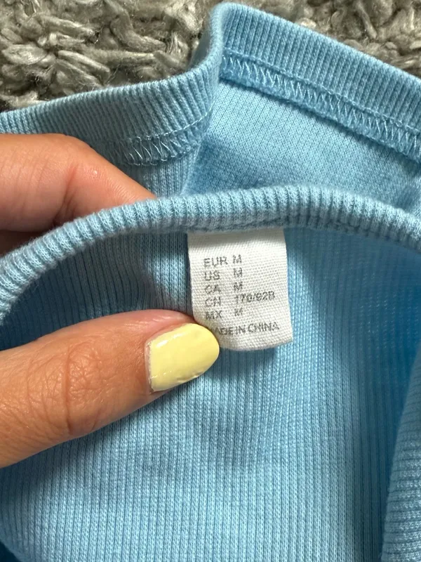 Pale Blue Halter Neck Top Size M - Image 3