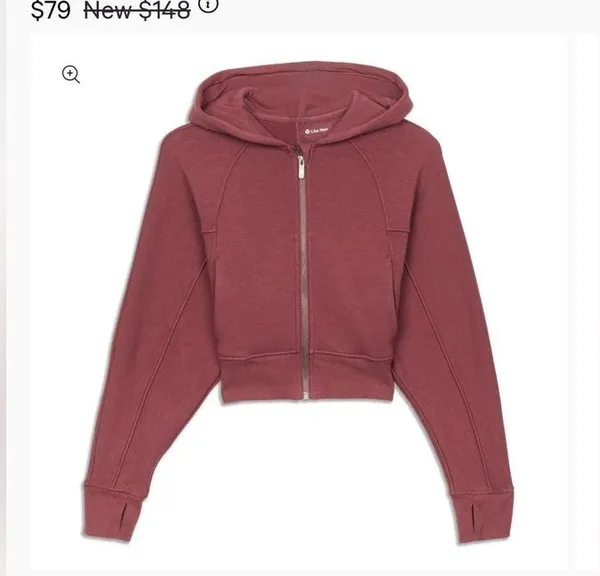 Lululemon Thick Fleece Scuba cropped zip hoodie - Image 6