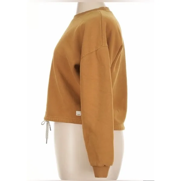 Vuori Womens Large Restore Sweatshirt Drawstring Gold Camel Relaxed Oversized - Image 8