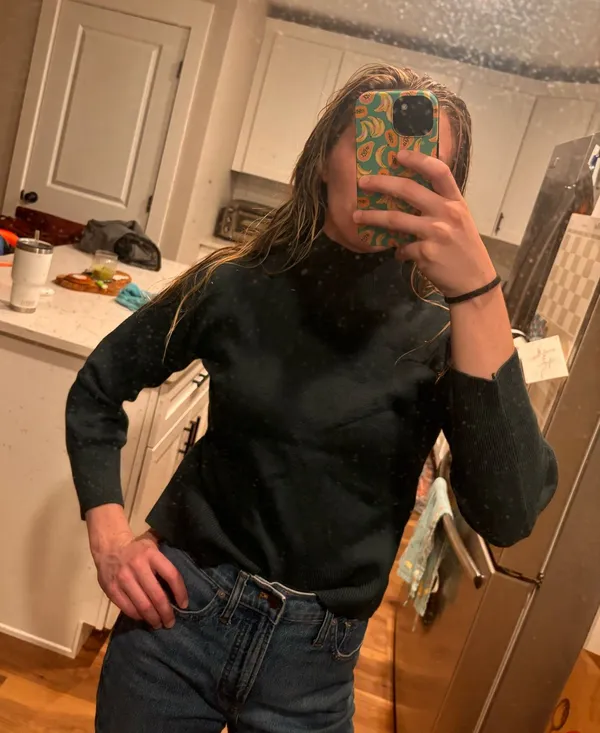 Primark forest green mock neck sweater - Image 2