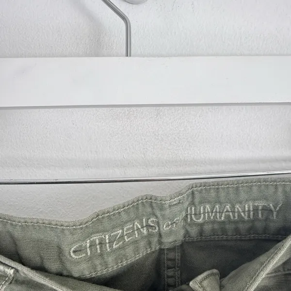 Citizens of Humanity‎ Leah Carpenter Pant Fatigue Green Utility Womens 31 - Image 4