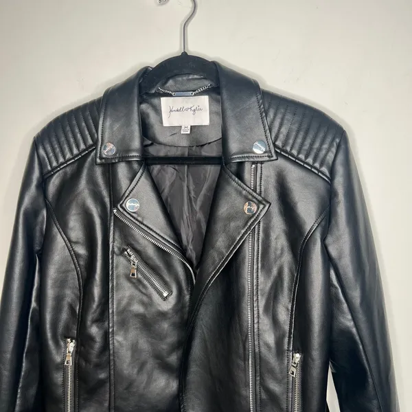 Kendall & Kylie Faux Leather Moto Jacket Size M - Image 3
