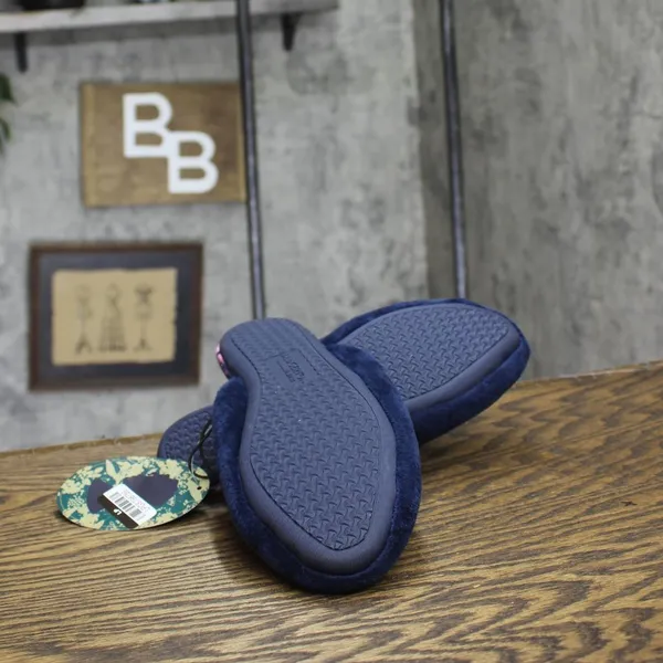 NWT Bridgerton Izzy & Liv Womens Enchanting Floral Bee Slippers Navy Blue 6M - Image 8
