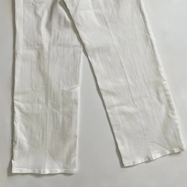 NWT!! J. CREW Slim Wide Leg Jeans Stacked Buttons Solid White Preppy Size 27 - Image 10