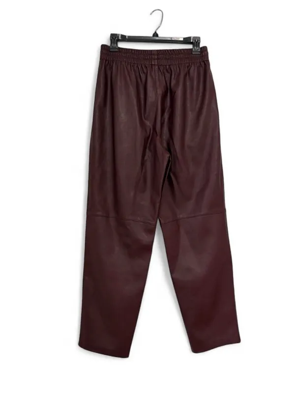 Women's Faux Leather Drawstring Waist Pants size S or 26-27 - Image 3