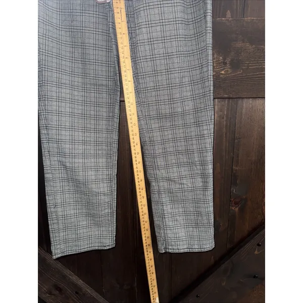 American Eagle Mom Straight Pant 6 Gray Plaid Stretch - Image 7