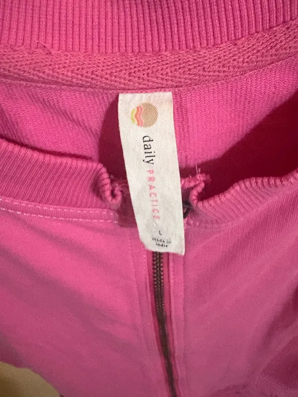 Anthropologie Daily Practice Pink Zip-Up Sleeveless Mini Dress - Image 4